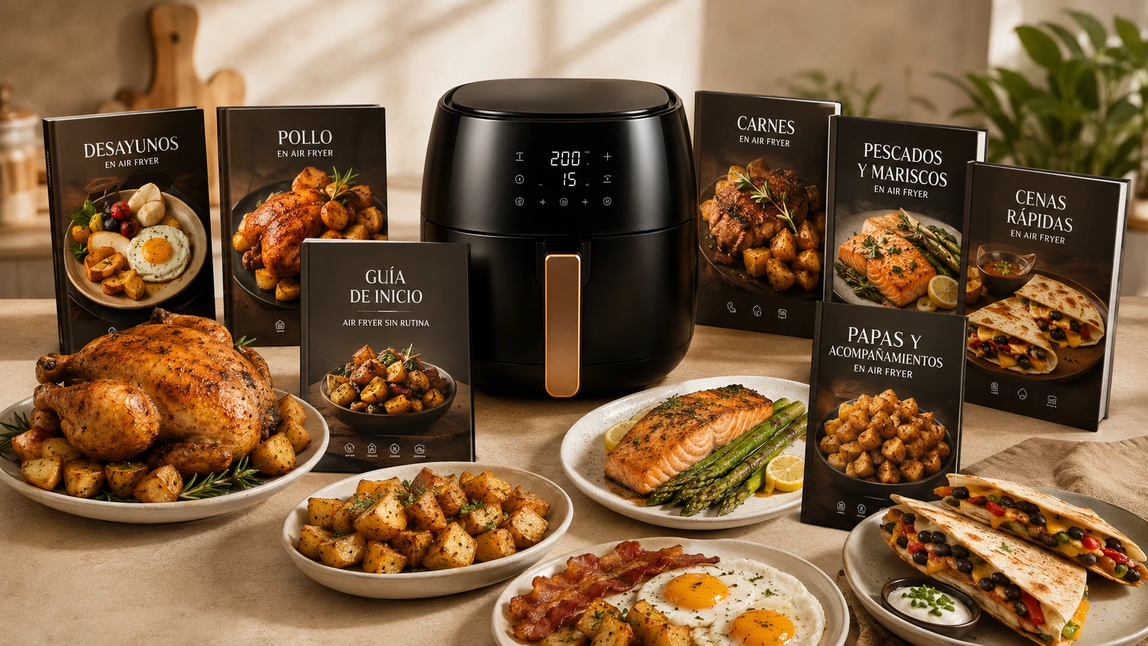 Las siete portadas digitales de Air Fryer Sin Rutina